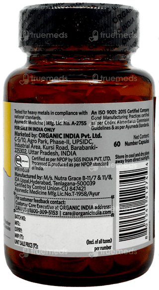 Organic India Flaxseed Oil Veg Capsule 60